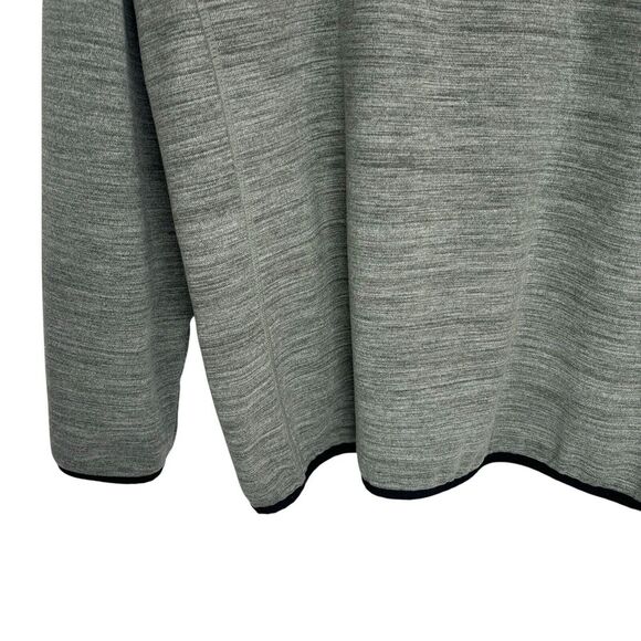 Avalanche Fleece Sweatshirt Mens Large Gray 1/4 Zip Marled Hiking Outdoor - Picture 4 of 8
